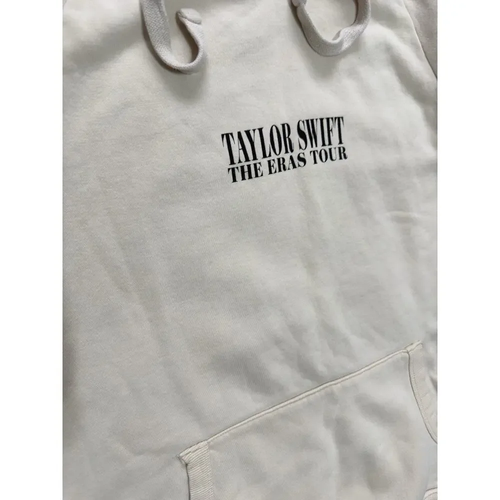 Taylor Swift Official The Eras Tour Sweatshirt Hoodie Adult Size XL Unisex Cream